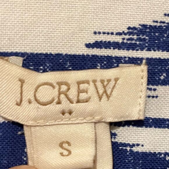EUC J. Crew Blue Ikat Patterned Oxford Button-Down Shirt Sz. S - Picture 3 of 7